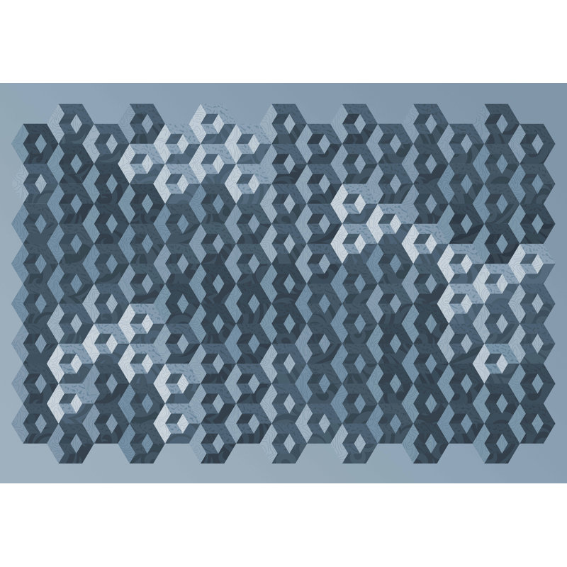 Gerdy Geometric Area Rug, Rectangle 90 x 150cm