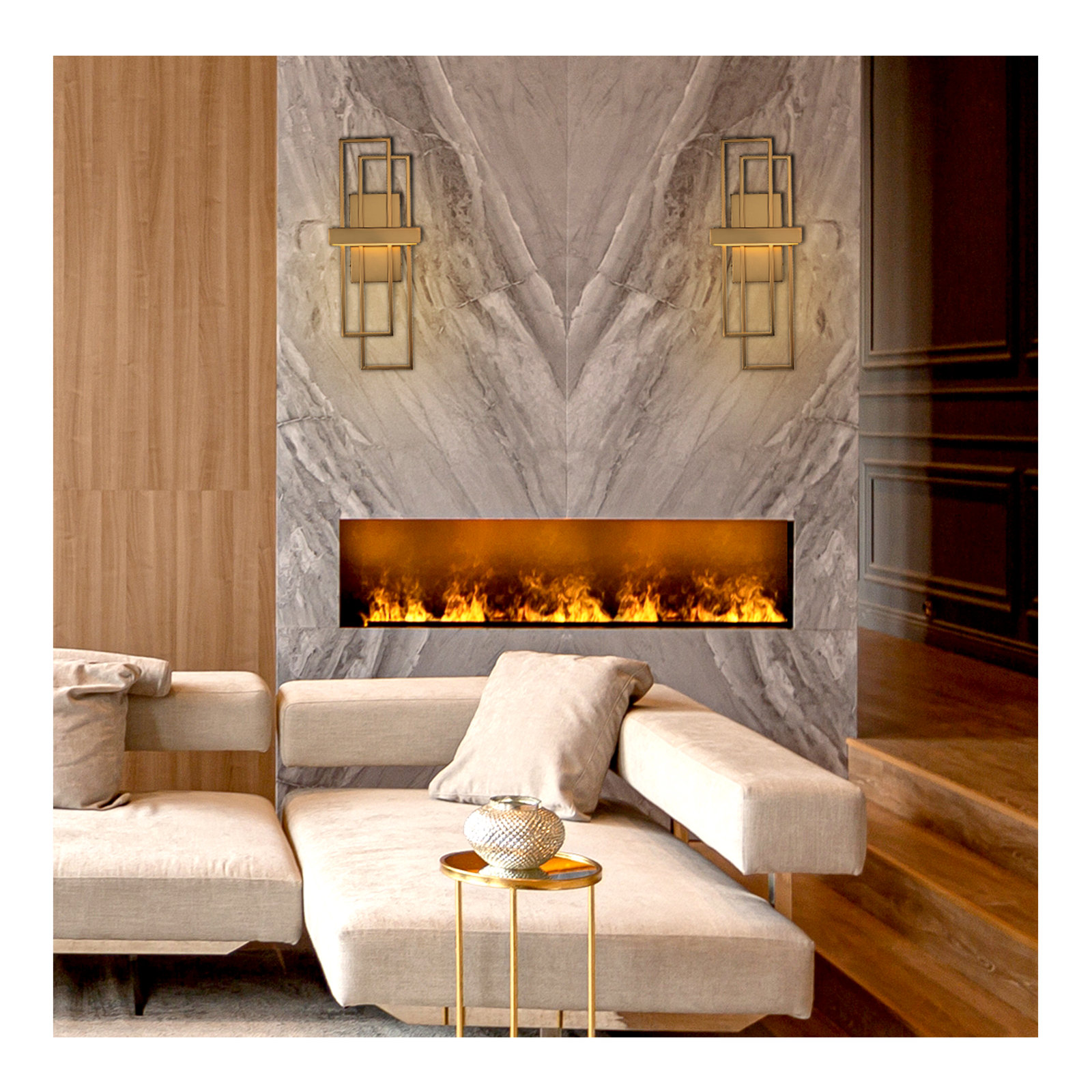Saedi Single Light Dimmable Armed Sconce, Hazel Bronze