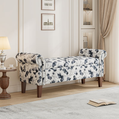 Banc de rangement avec accoudoirs roulés Wallen