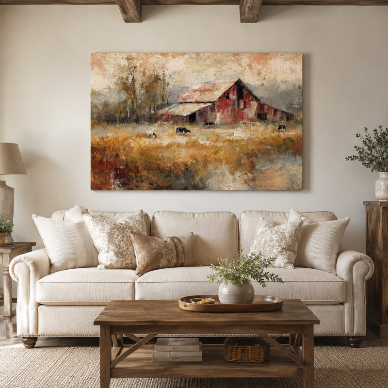 Art mural sur toile Heartland Pasture, 32"H x 48"W x 1.5"D