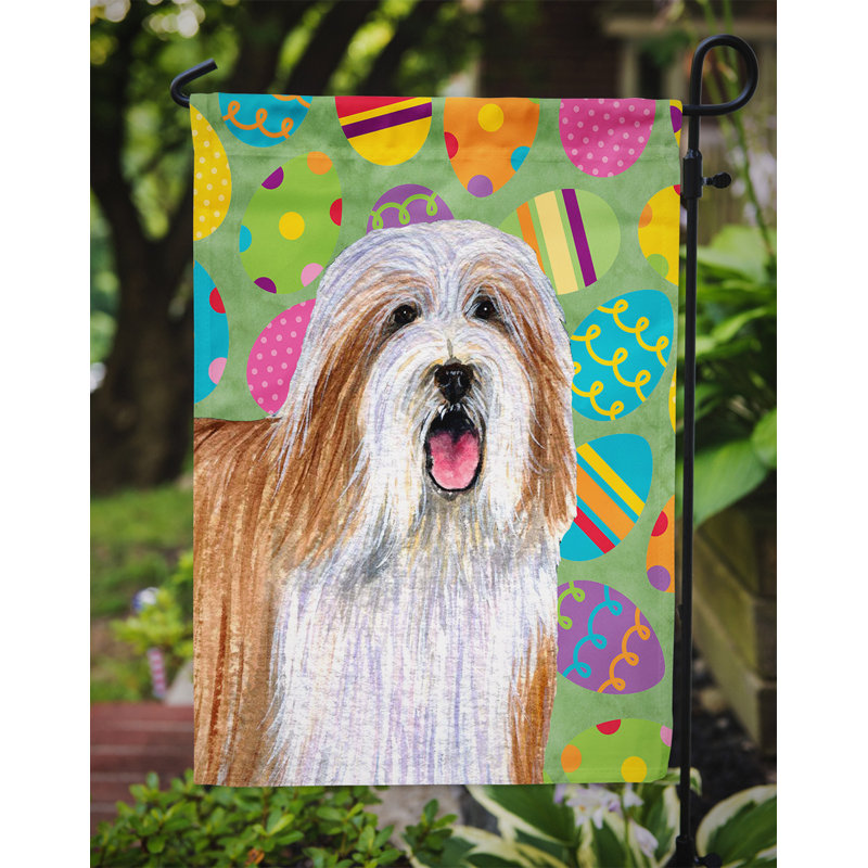 Drapeau de jardin Atara, Colley barbu (beige et blanc)