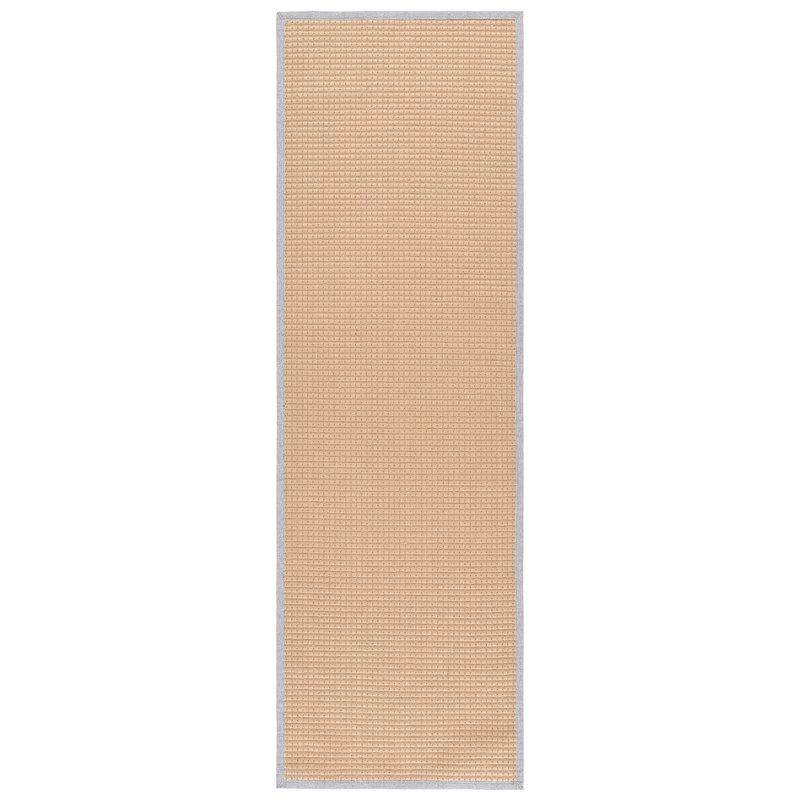 Tapis naturel en fibre naturelle 144 de couleur maïs / brun, Tapis de couloir 2 pi 6 po x 8 pi