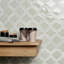 Nabi Arabesque 4" Mixed Finish Glass & Marble Mosaic Tile-496658150