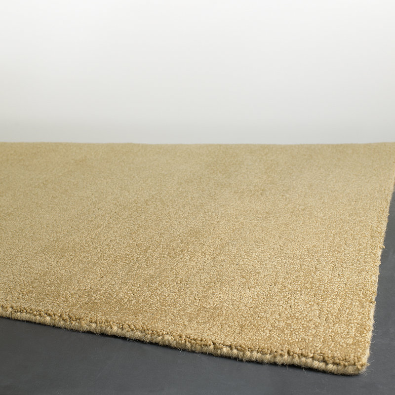 Lansvale Wool Abstract Hand Tufted Rustic Gold Indoor Area Rug, Rectangle 1'6" x 2'3"