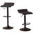 Swivel Black Bonded Leather Adjustable Bar Stool