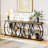 41.3" Industrial Console Table With 3-tier Storage Shelves