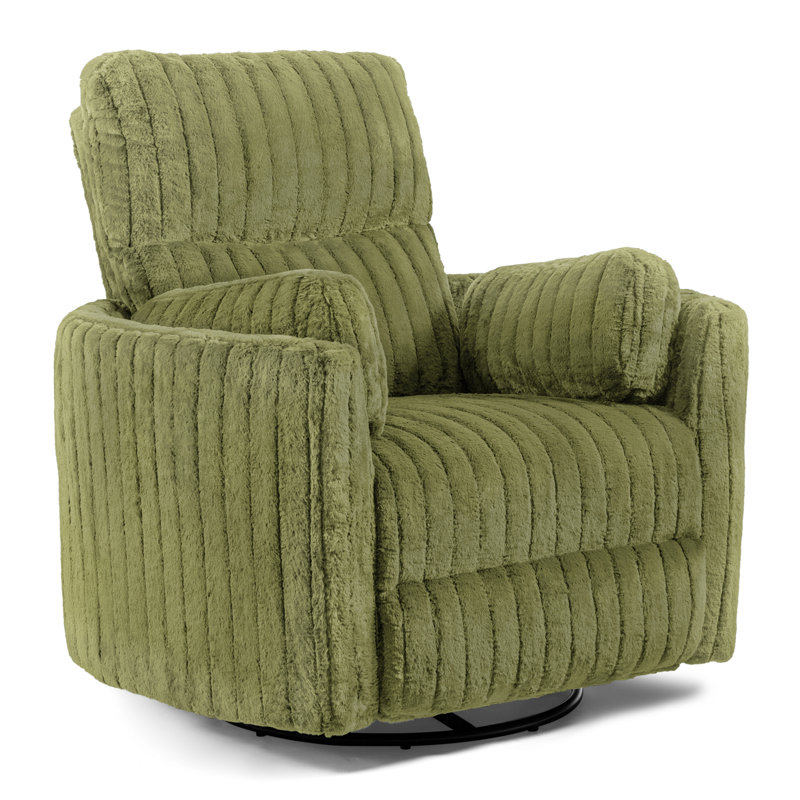 Spinelli Chenille Power Swivel Glider Recliner, Green