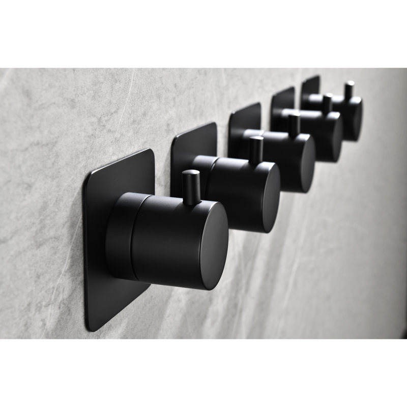 3,59 po Valve de contrôle de la profondeur noire matte - 3/4 po en métal coulé, poignée en laiton, réglable, résistance à la corrosion, antirouille, facile à installer, prévention de 4,77 lb, installation simple