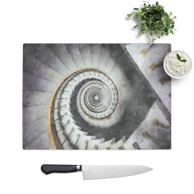 Spiral Staircase Architecture Vol.1 Chopping Board, 0.4cm H x 28.5cm W x 39cm L