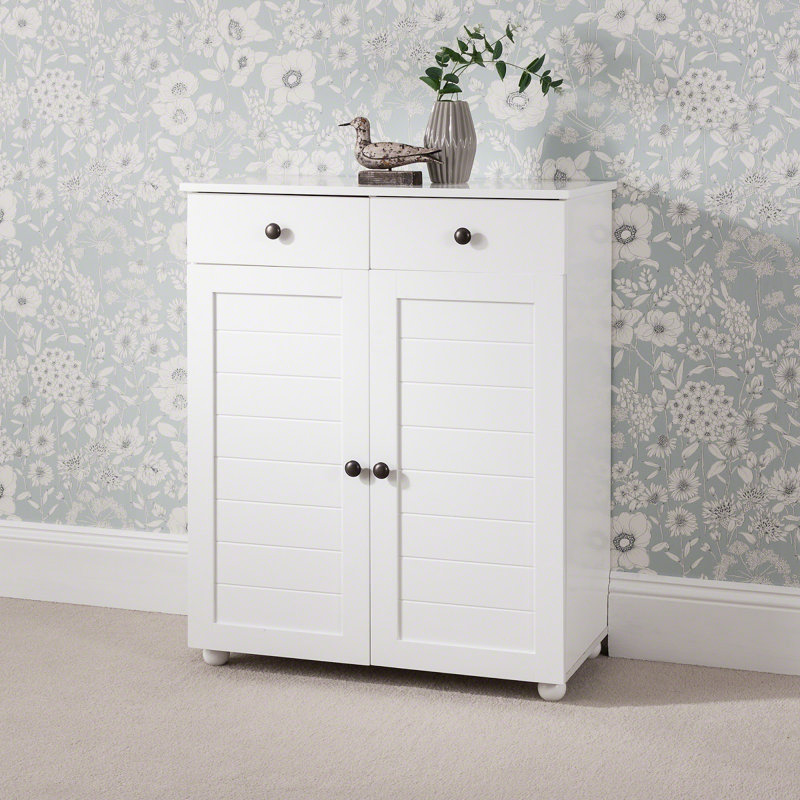 Abdalrahman 12 Pair Shoe Storage Cabinet, Snow White