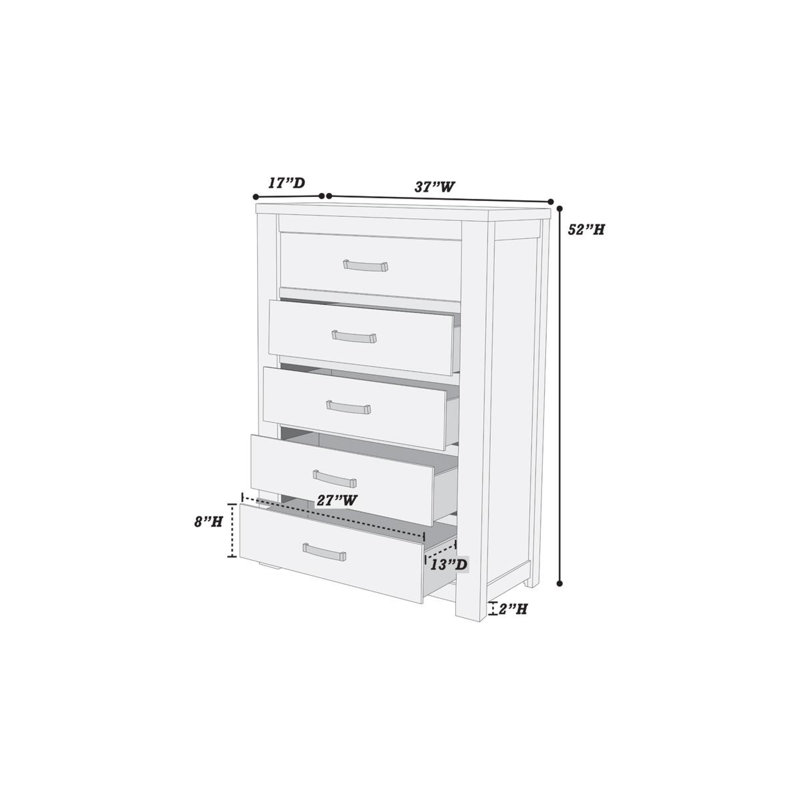 Commode 5 tiroirs Braylea