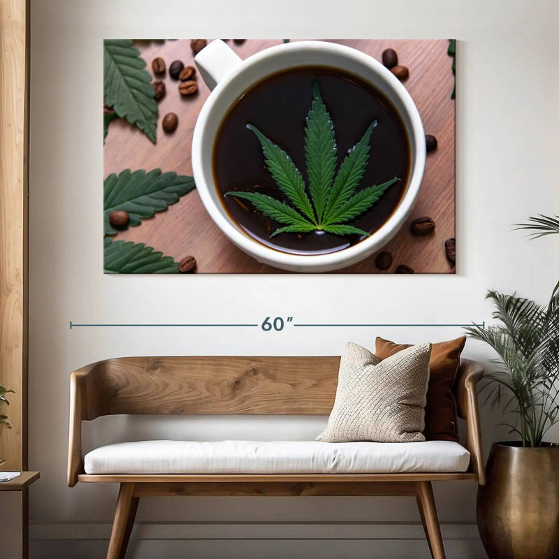 Marijuana et café, H 34 po x l 51 po