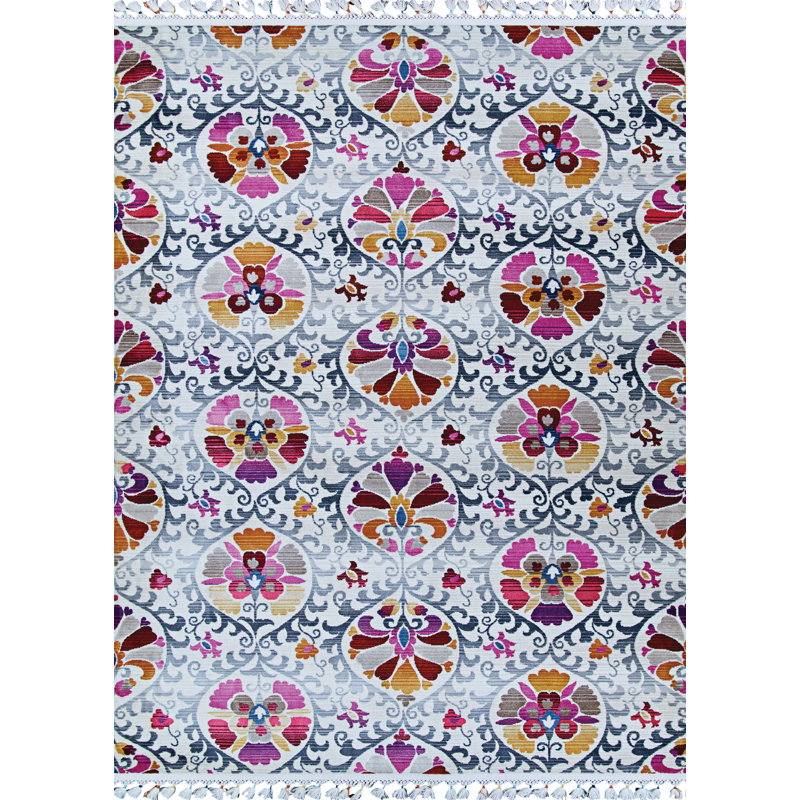 Tapis floral Marlana Marlana, Rectangle 5 pi 3 po x 7 pi 10 po