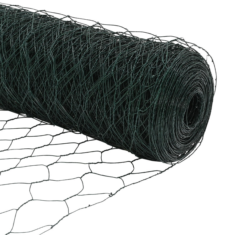 Hexagon Fence Steel, Green, 60cm H x 2500cm W