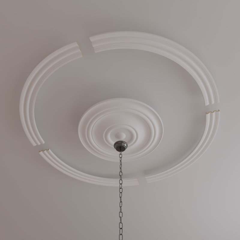 Ensemble d'anneaux de plafond traditionnel, Paquet de 4 (forme un cercle complet), H 68 po x l 58 po