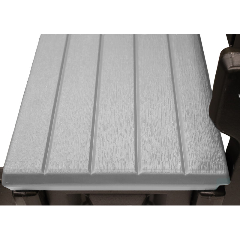 Black Polyethylene 4-Step Spa Ladder with Handrails