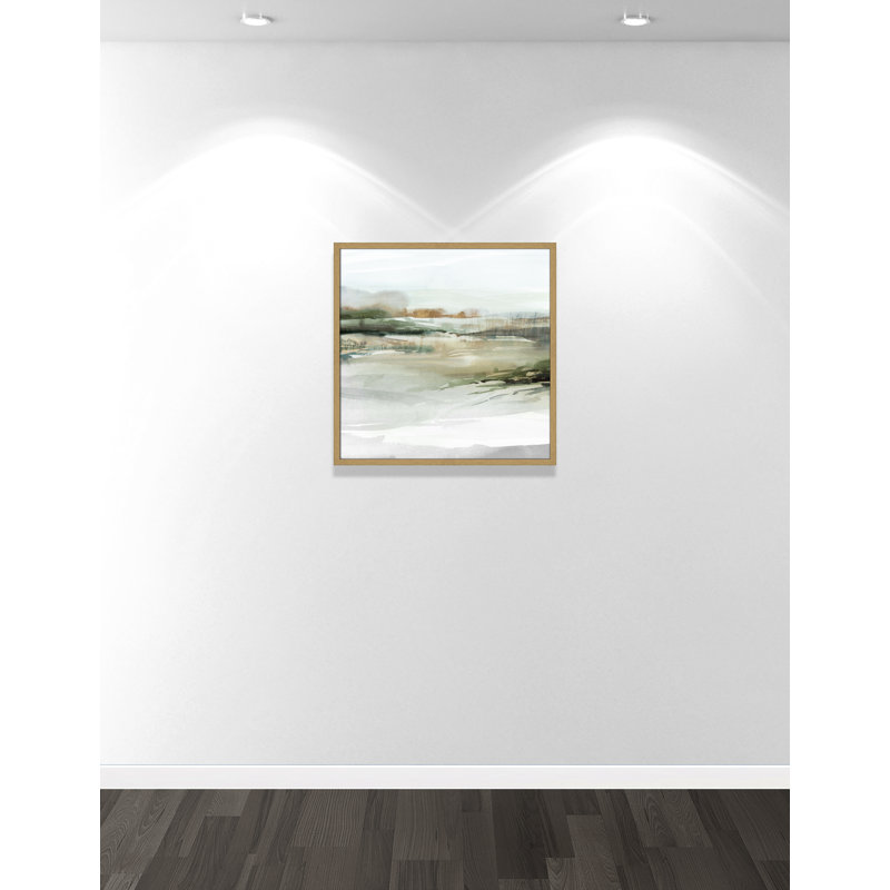«Prologue II» par Isabelle Z, L 27,5 po x H 27,5 po, Impression encadrée, Grain de bois naturel