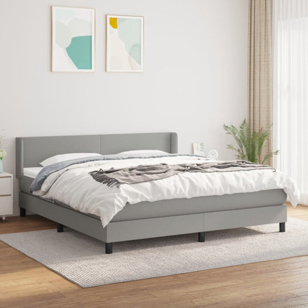 Red Barrel Studio® Box Spring Bed with Mattress Fabric | Wayfair