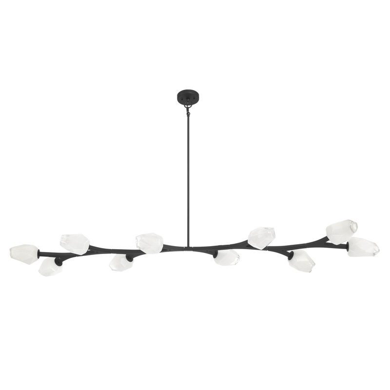 Lustre linéaire moderne 10 branches, Noir
