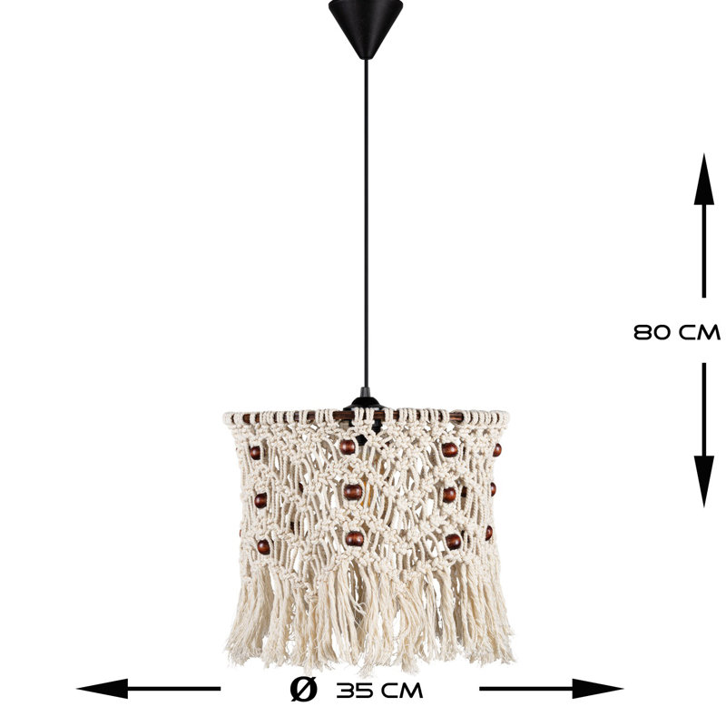 1 - Light Cream Unique/Statement Pendant