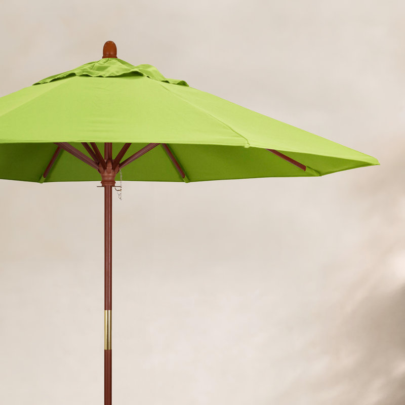 Parasol de marché octogonal 9 'x 9' Manford Austerio, Toile Sunbrella® perroquet