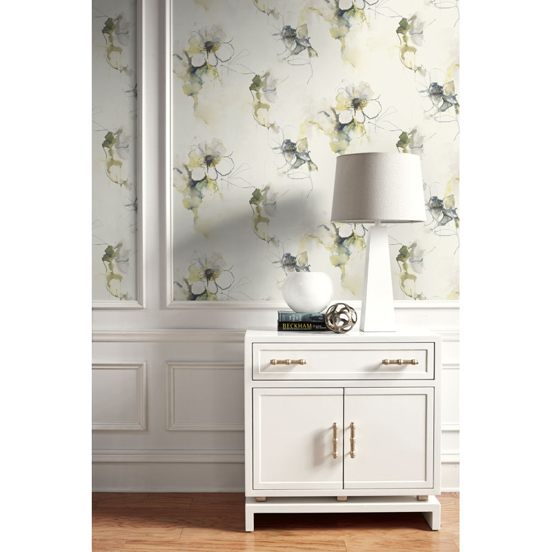 Rouleau de papier peint Hohl L 27 pi x l 27 po, Blanc / Noir