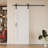 White Primed Finish - Solid Manufactured Wood Sliding Barn Door Includes Installation Hardware Kit(Soft Close Inclued/No Assembly Required)-110446057