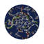 Sous-verres ronds en cuir bleu Ourganos-119015346