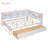 Full Size Wooden Daybed with 2 Drawers, Storage Shelf & USB Charging Station,White-118755157-118755159