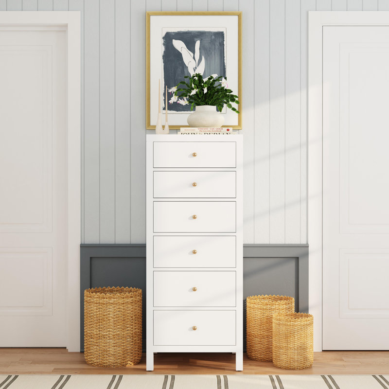 Celine 6-Drawer Lingerie Chest, Smooth White