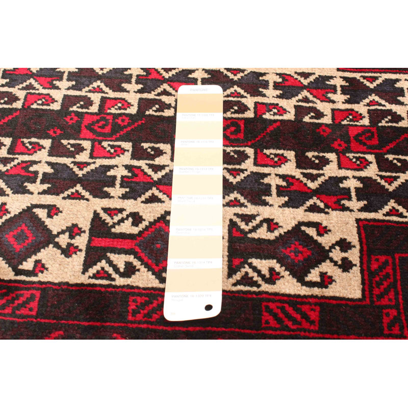 Tapis brun clair Teimani 2 pi 10 po x 4 pi 8 po