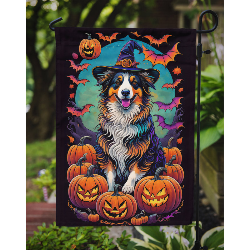 Drapeau de jardin d'Halloween en polyester Jahsi, 15,5 po x 11,25 po