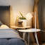 white Table Lamp 35cm with Fabric Shade