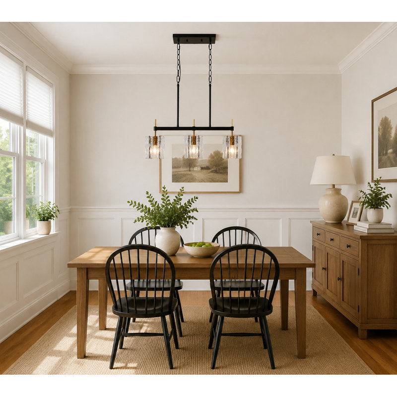 Eton 24.8" W 3-Light Dimmable Metal Linear Pendant