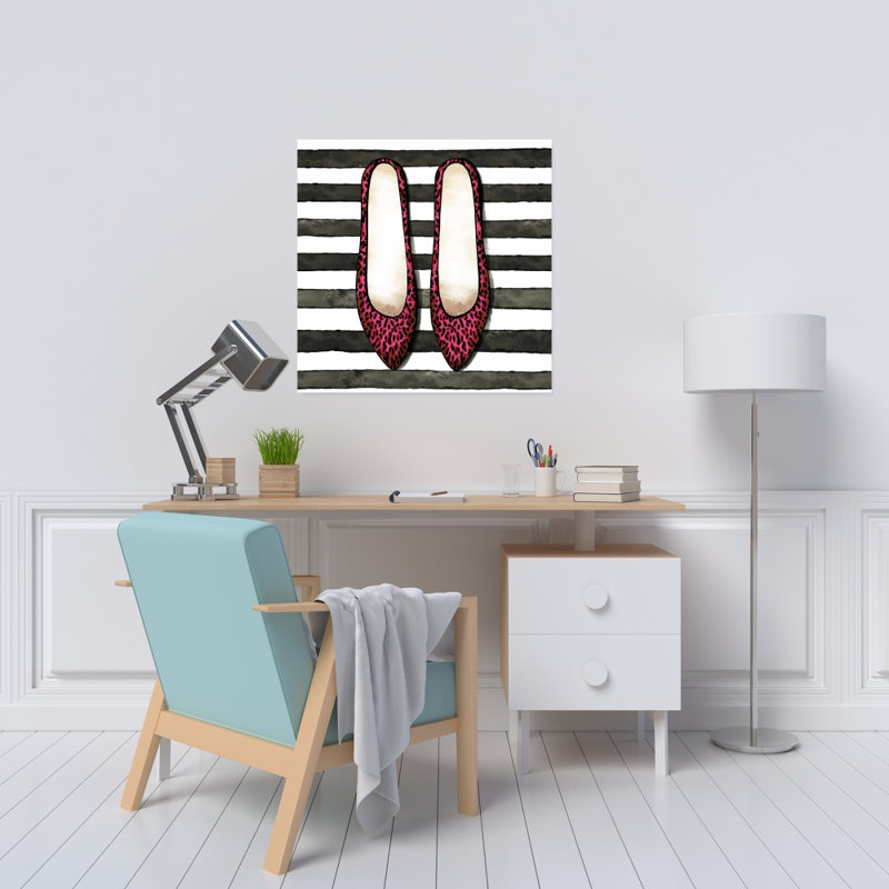 Chaussures léopard roses - Décoration de chambre à coucher | Art illustratif