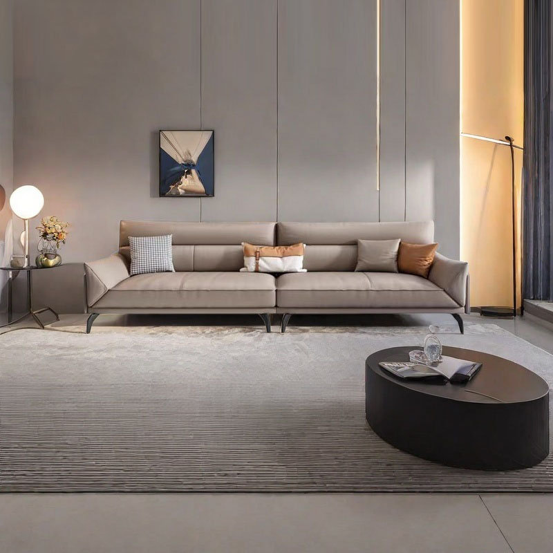 Nordic simple modern office sofa, 33.9" H x 110.2" W x 35.4" D