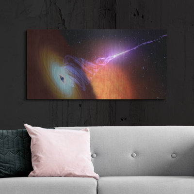 «Black Hole With Jet», art mural en métal, par NASA Space Photos