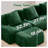2-Seat Emerald Green Teddy Fabric Loveseat Sofa, No Assembly Required Curved Arm Living Room Couch-381422522