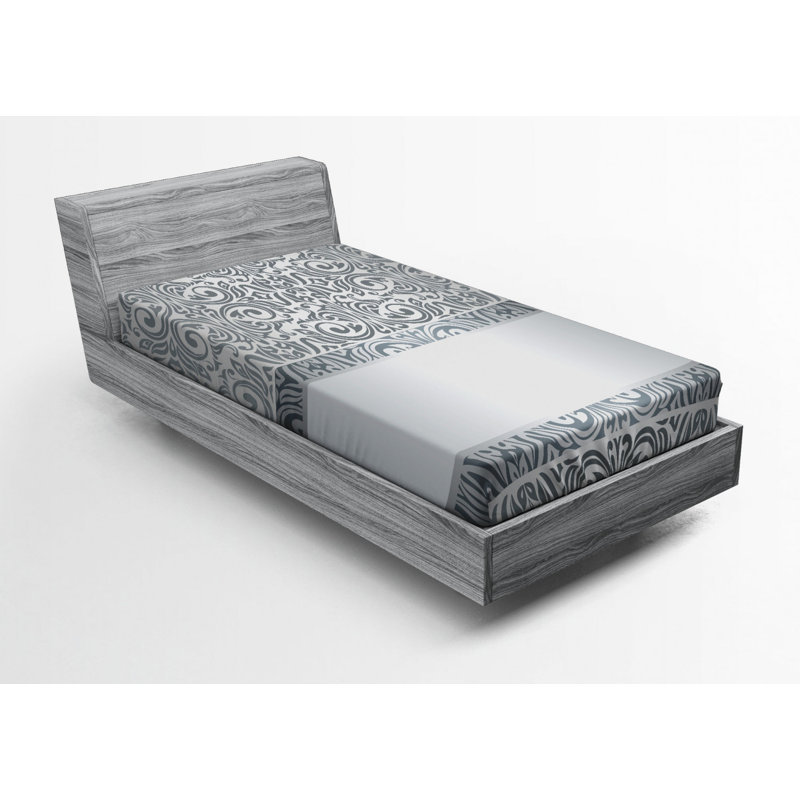 Microfiber Damask Fitted Sheet, Twin XL Fitted Sheet