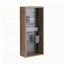 12" Wall Mounted Storage Cabinet without door, Storage Cabinet with 4 DIY Accessories-Frosted Plastic Bins & Hooks