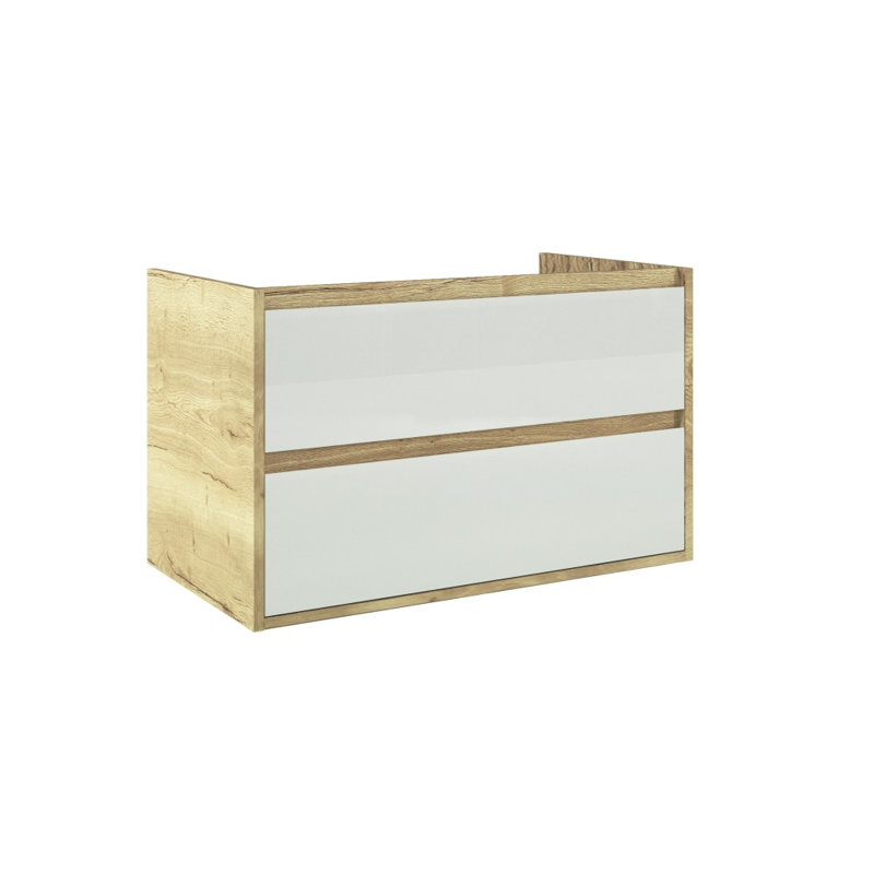 Cristal 120cm Single Bathroom Vanity Base Only, Oak Halifax