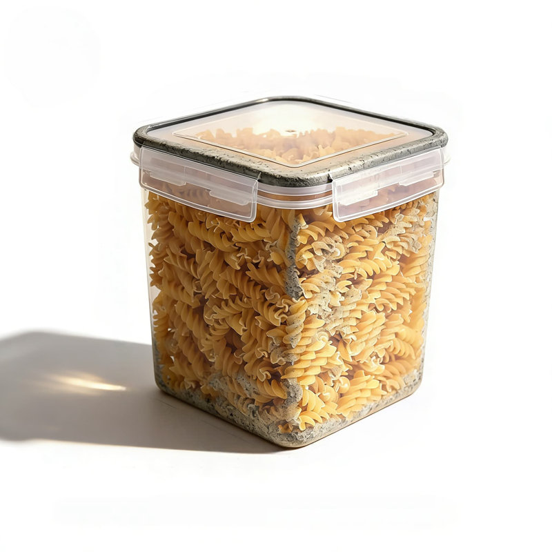 Contenants de rangement hermétiques pour aliments, ensemble de 4 contenants en plastique sans BPA pour la farine, le sucre, les accessoires de cuisson, comprend des tasses à mesurer et des étiquettes pour l'organisation du garde-manger