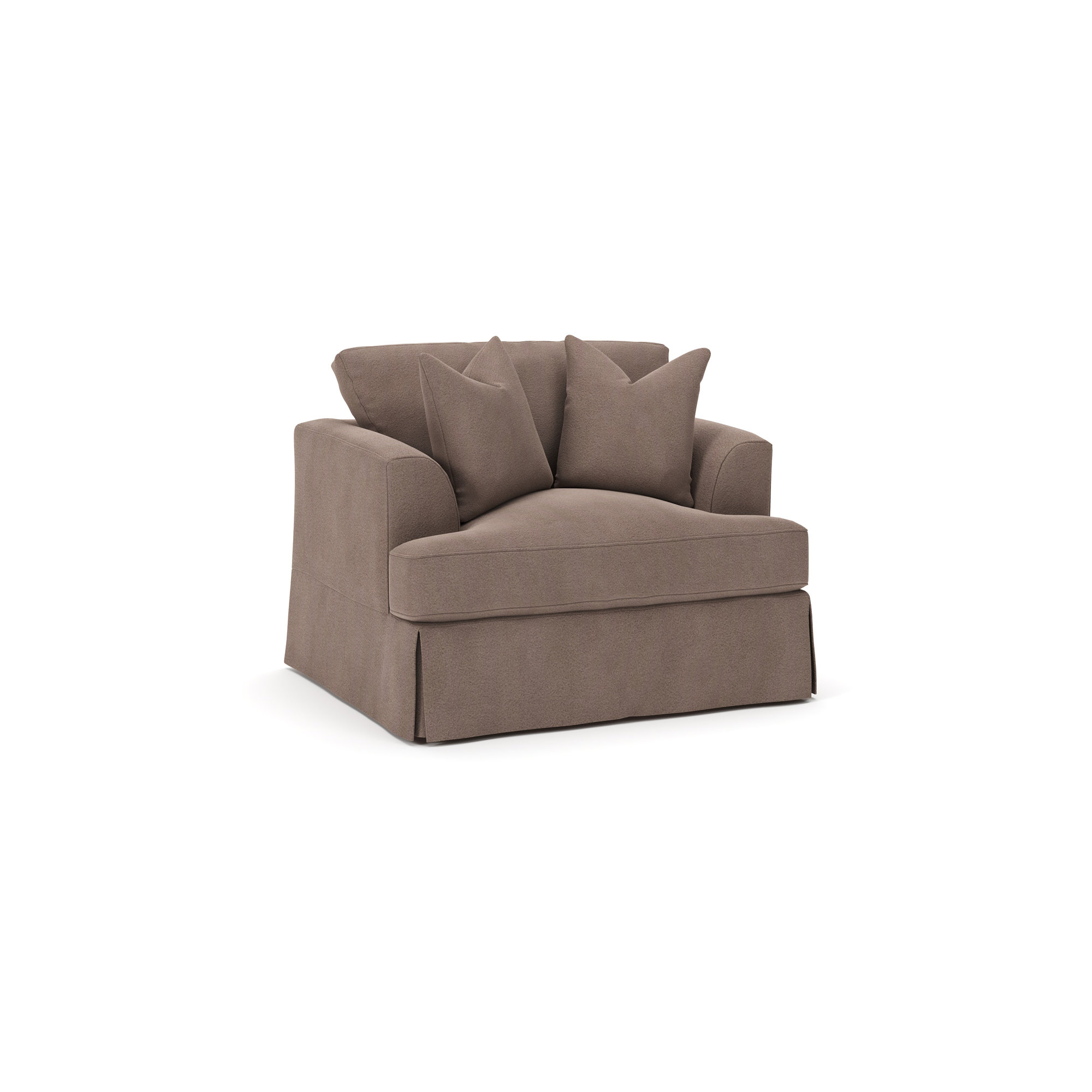 Lucia Upholstered Armchair, Bella Cocoa Performance Velvet