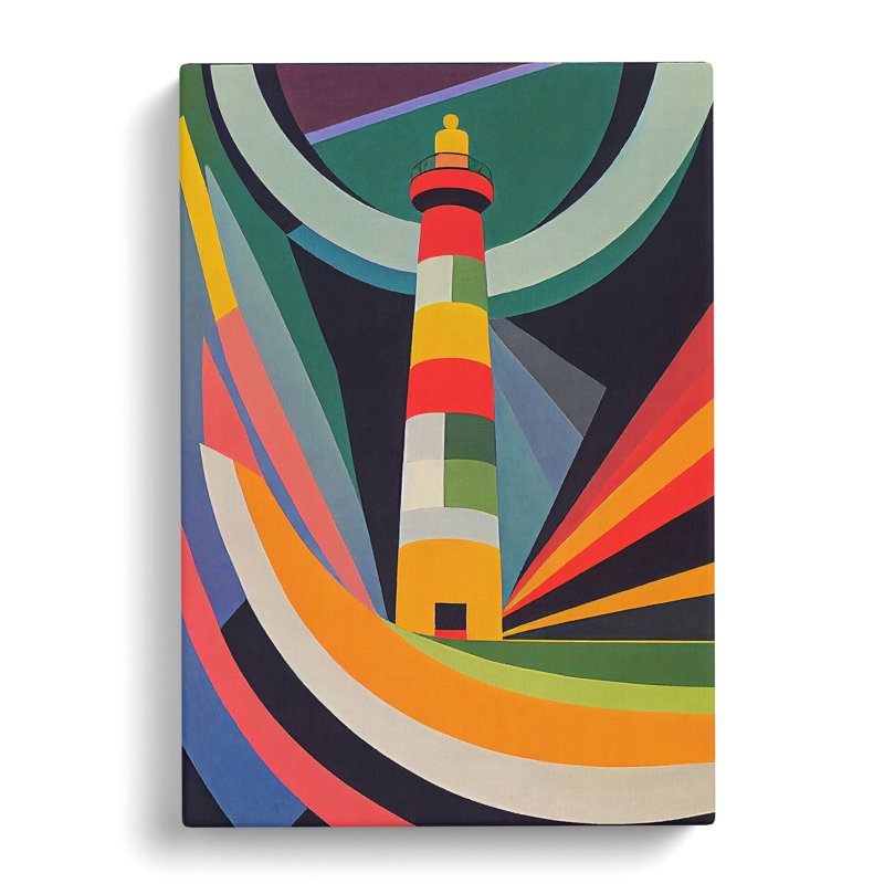 Lighthouse Abstract Modern - Wrapped Canvas, 50cm H x 35cm W x 3cm D