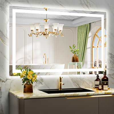 Miroir de salle de bain sans cadre Akilan