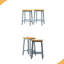 Tabourets de bar en bois massif (pas cher en fer), ensemble de 2 chaises de bar de 25,6 po de hauteur, tabourets de comptoir de cuisine avec repose-pieds, tabourets de ferme pour la salle à manger, cuisine, comptoir-1863305143
