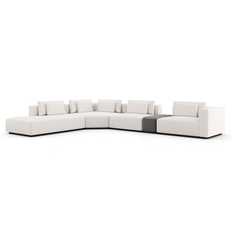 173" Wide Left Hand Facing Modular Corner Sectional with Ottoman