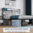 Metal Bed Frame 14 Inch With Headboard & Charging Station Galaxy Aurora Projector-1115613045