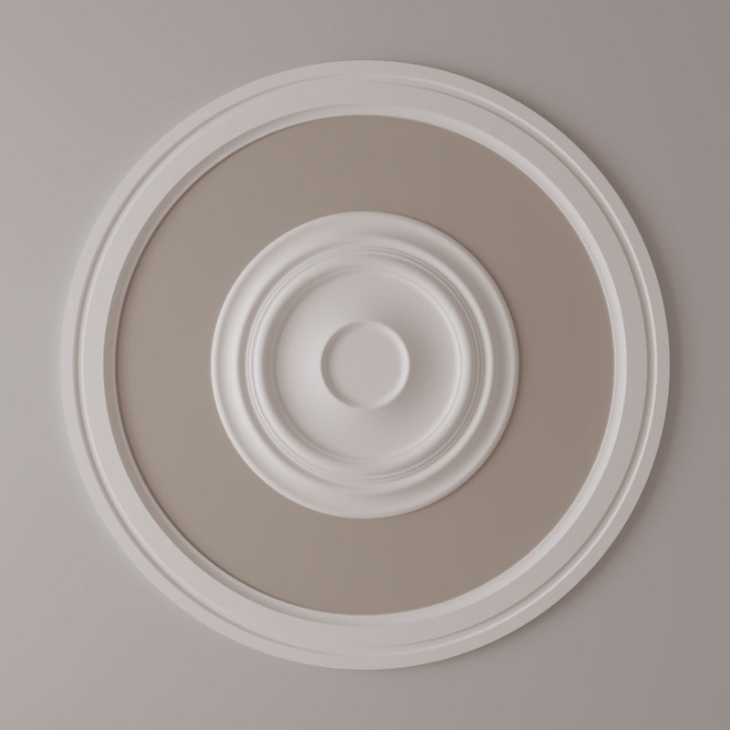 Ensemble d'anneaux de plafond Monique, H 47,5 po x l 47,5 po x P 1 po, Paquet de 4 (forme un cercle complet)