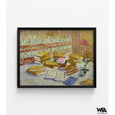 Les romans parisiens par Vincent Van Gogh, impression de livres Van Gogh, art mural Paris, art français Van Gogh, décoration murale, art mural encadré